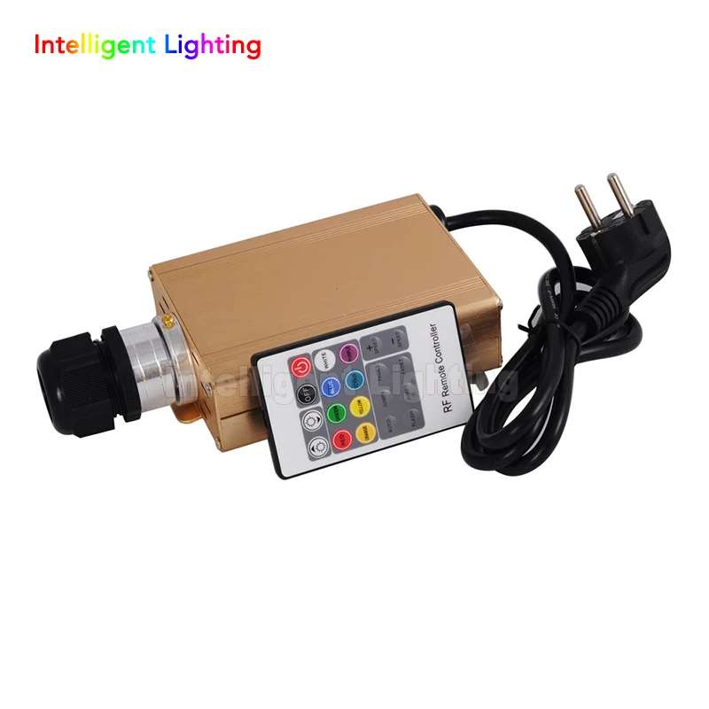 RGB 16W LED волоконно-оптический двигатель драйвер Золотой корпус с 20key RF пульт