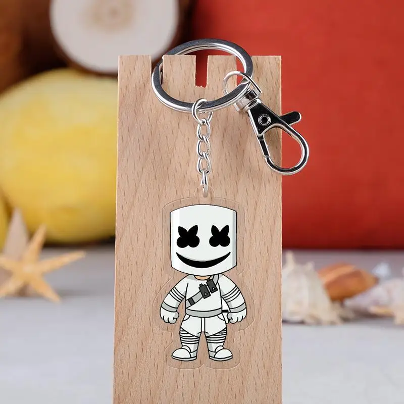 Популярный брелок DJ Marshmello для косплея модный акриловый с фигуркой автомобиля