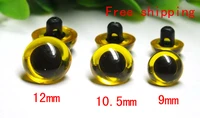 free shipping 30pairs lot safety eyes yellow color button toy eyes 9mm10 5mm12mm can choose
