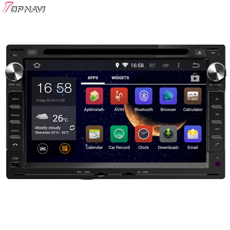 Topnavi 7 ''четырехъядерный Android 6 0 Автомобильный DVD-плеер для VW PASSAT