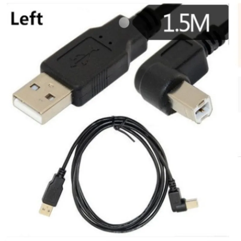 Вверх вниз вправо влево Угловой 90 градусов USB 2 0 мужчина к B Мужской кабель для Brother
