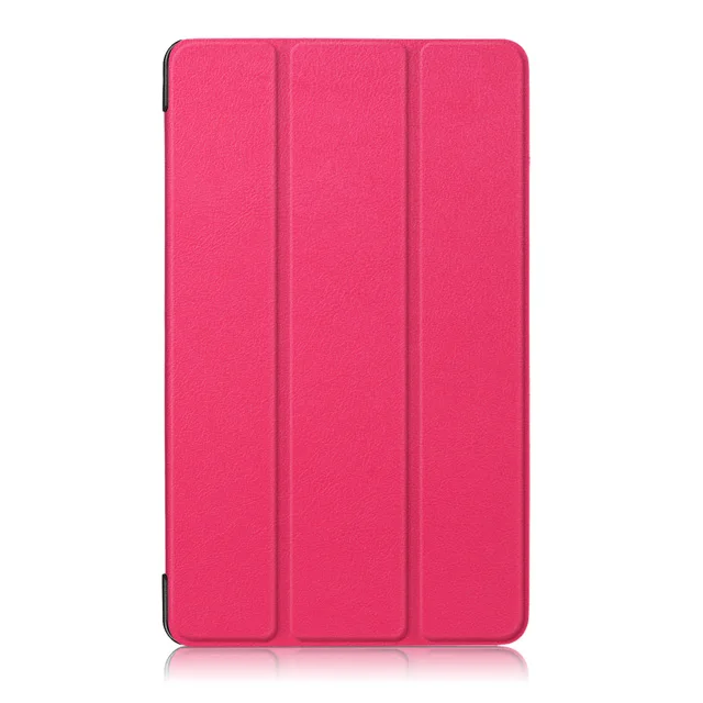 Rose Red Чехол для huawei MediaPad T3 7,0 3g BG2-U01, тонкий магнитный складной чехол-подставка в виде книжки для планшета huawei T3 7 3g, Чехол+ пленка+ ручка - Цвет: Rose Red