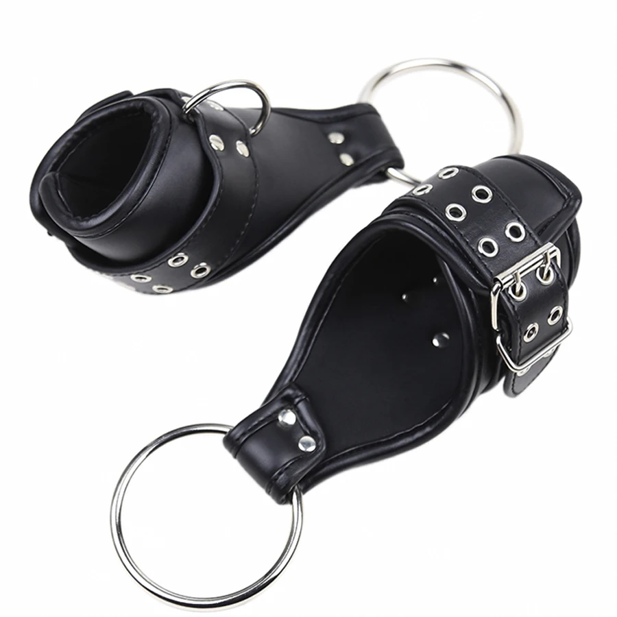Leather Hang On Mitts Handcuffs BDSM Bondage Swing Suspension Cuffs Restraint Hanging Wrist Accessories |