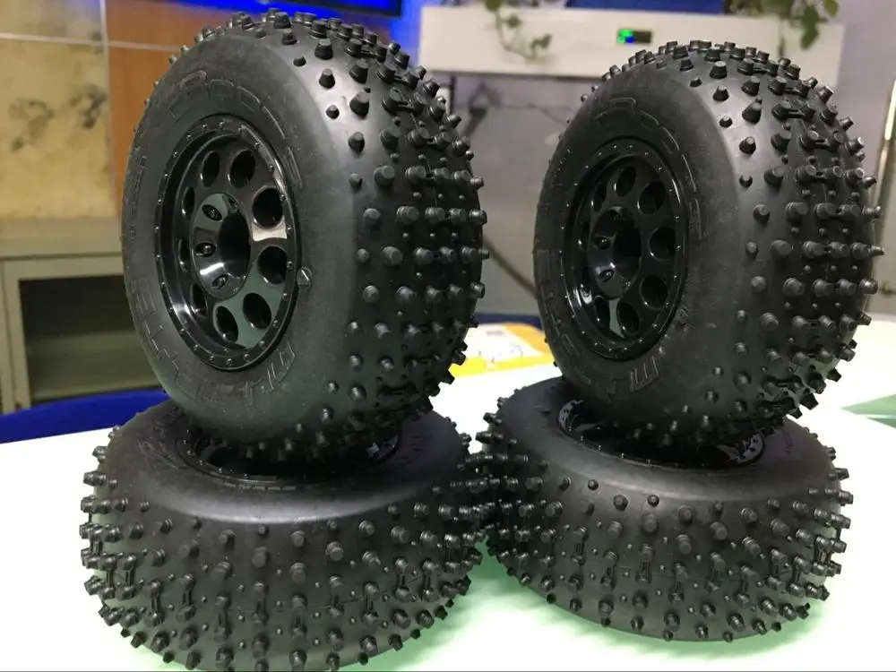 ARRMA 1/10 HQ727 слэш Ремо Vcar A10 Hobao 10sc 1/10 короткие черные колеса курс комплект шин 4 предмета в комплекте