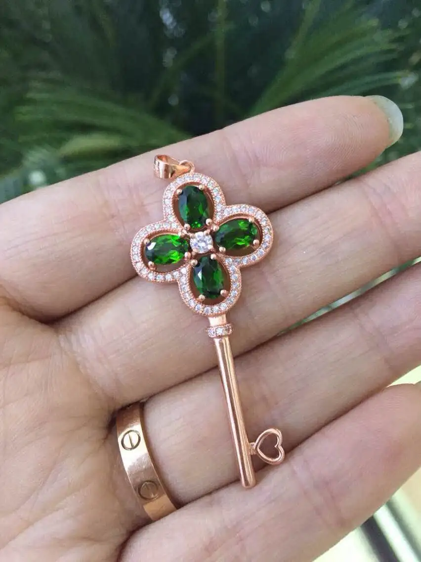 Подвеска с натуральным синим сапфировым камнем Серебро S925 пробы Натуральная