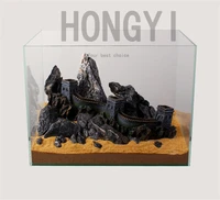 hongyi 1 piece fish tank ornament aquarium landscaping the great wall rockery chinese style crafts decoration s l size