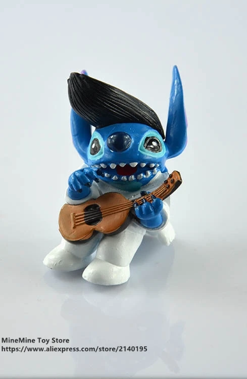 ZXZ Lilo & Stitch 8 шт./компл. 5 см фигурка осанки коллекция украшений аниме игрушка модель