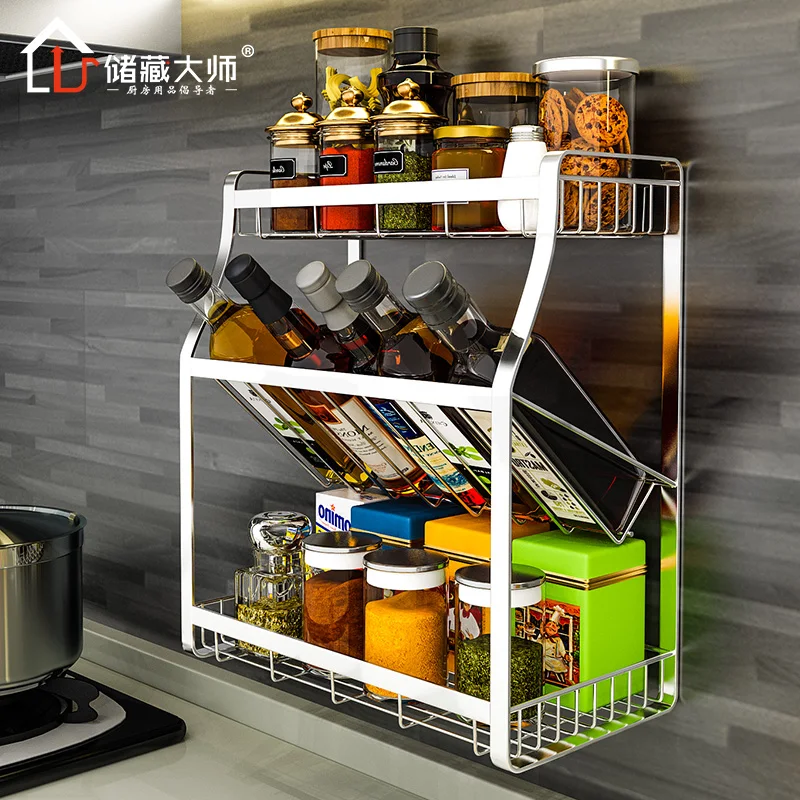 Кухонная полка для приправ бытовая столешница соуса и уксуса соевая соусов | Дом