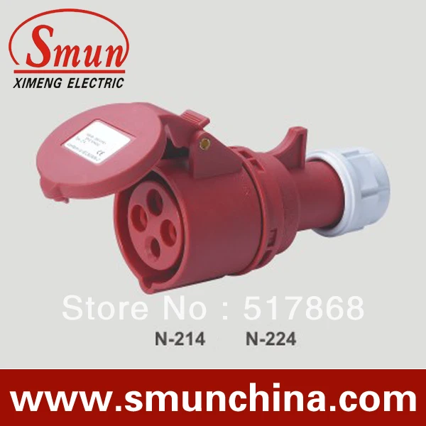 N-214 16A 380-415V 3P + E 4pin промышленная Мобильная розетка с CE ROHS 1 год гарантии IP44 градусов