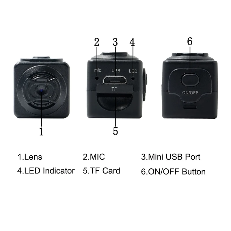 Kebidu Full HD 960P DC 5V S5 мини-камера DVR светильник-камера световой индикатор Поддержка