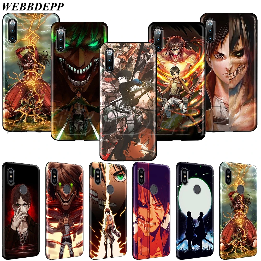 WEBBEDEPP Attack On Titan art Мягкий ТПУ случай для Redmi Примечание 4 S2 4A 4X5 5A 6 6A 7 8 Go Pro Plus