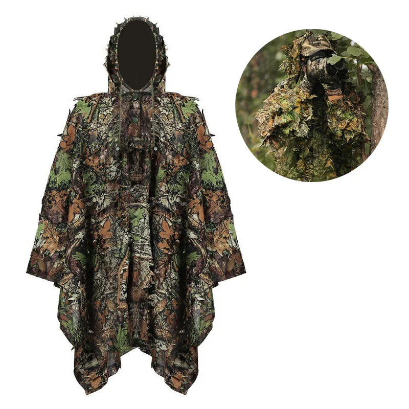 Охотничий костюм Ghillie Камуфляж кленовый лист 3D тактические костюмы снайперская