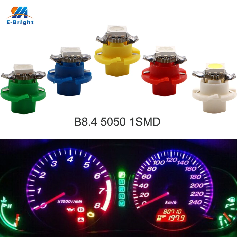 YM E Bright 4 шт. B8.4 5050 1 SMD 12 В приборная панель светодиодные лампы для приборной панели