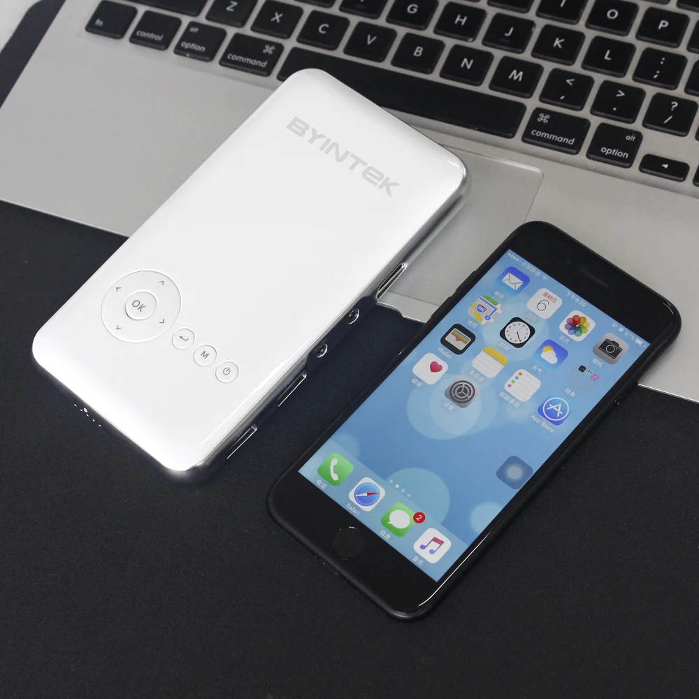 BYINTEK проектор для android устройств MD323 встроенный wifi Bluetooth 32 г 5000 мАч батарея HDMI USB sd