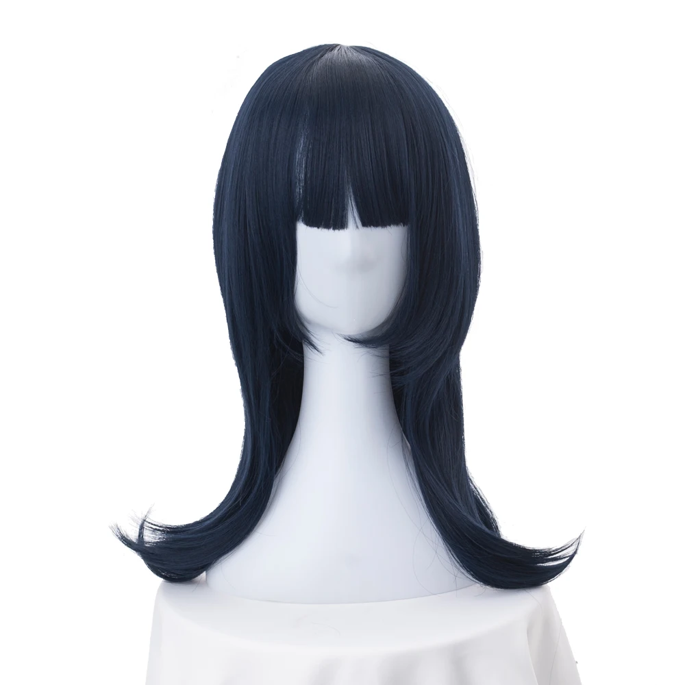 Аниме SSSS. GRIDMAN Takarada Rikka Косплей парики для женщин длинный прямой темно синий парик