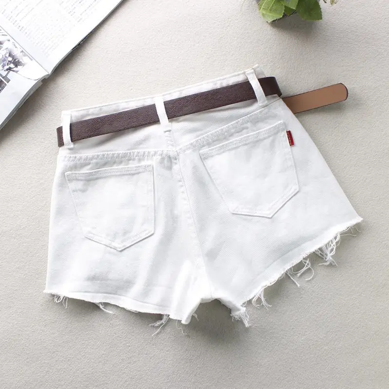 Горячая Распродажа 2019 летние винтажные рваные джинсовые шорты с бахромой