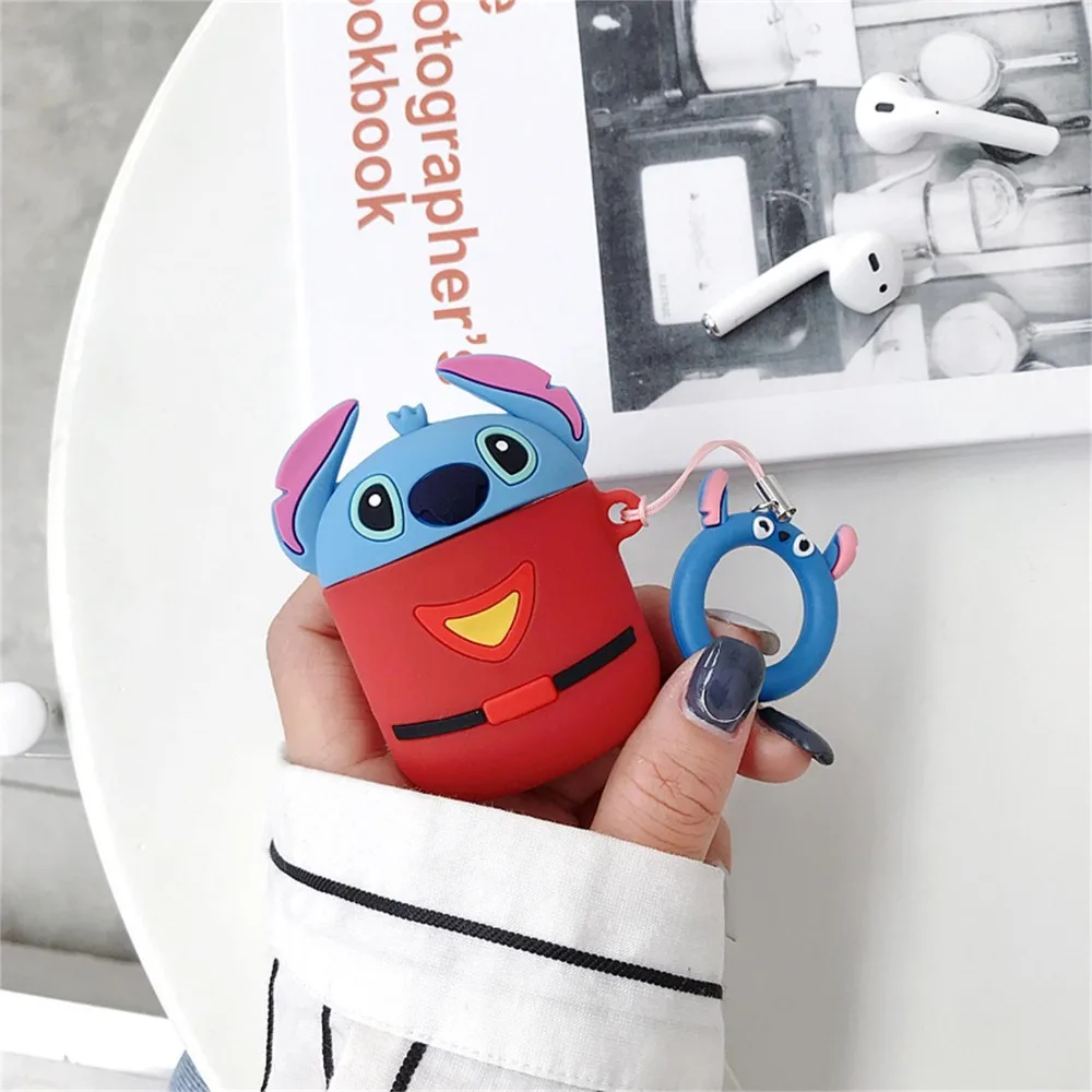 Милый мультяшный силиконовый чехол Pikach для Apple Airpods, беспроводной bluetooth силиконовый чехол для наушников для Iphone Air Pods, чехол для наушников