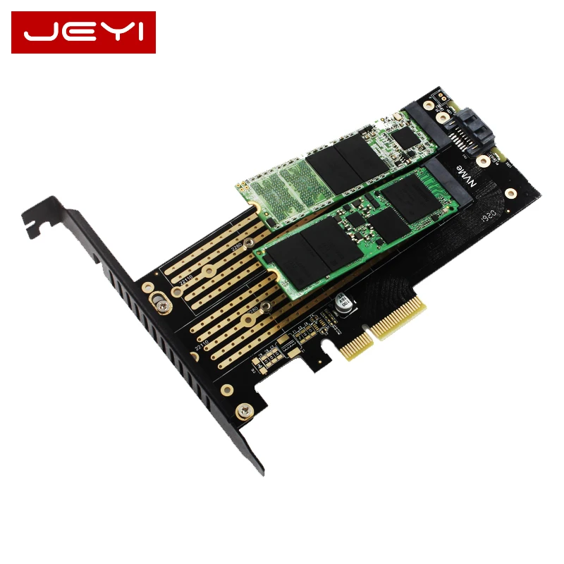JEYI SK6 Plus M.2 NVMe SATA радиатор SSD радиатор для PCIE X4 карта M ключ B ключ двойной порт PCI Express3.0 2230-22110 все размеры M.2