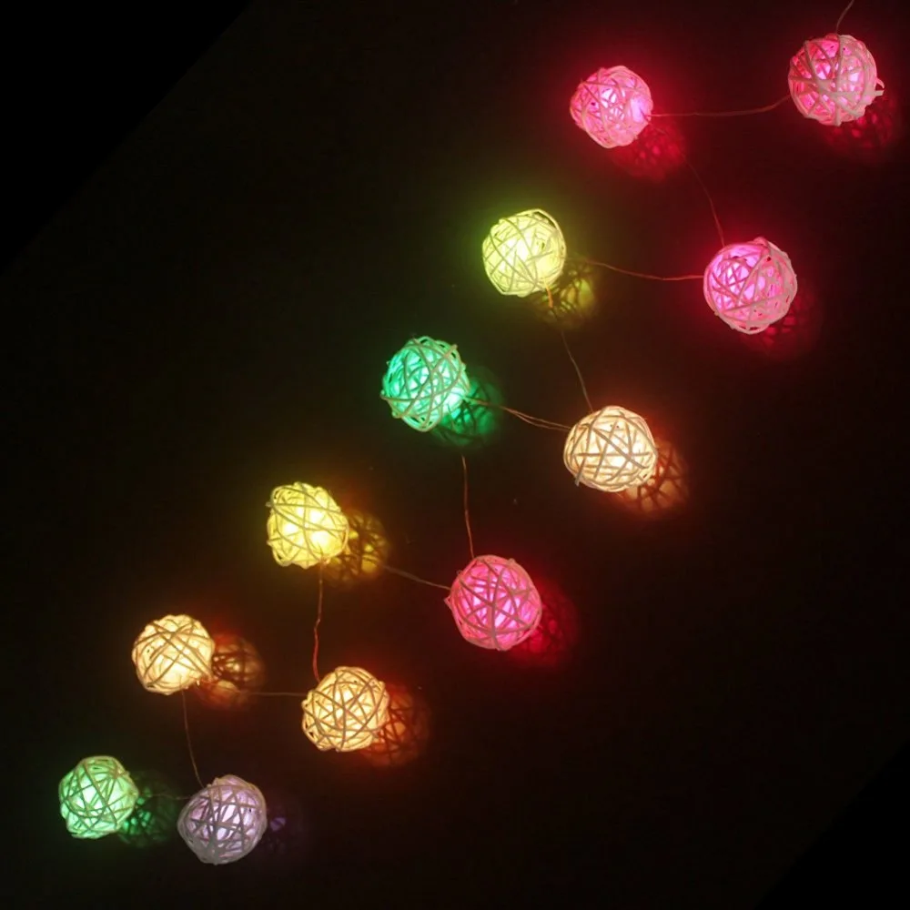 LumiParty горячее праздничное освещение 20 светодиодов 5 м цвет ротанговый шар