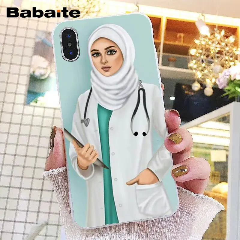 Модный чехол для телефона hijab girl iphone 12 11 Pro Max X XS MAX 6 6S 7 7plus 8 8Plus 5 5S XR|Бамперы| |