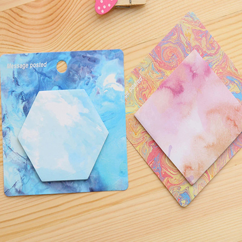 

30packS/lot Dream Diary Memo Pad Gradient Color Multiple shapes Circular N Times Planner Sticker Writing Notes School Office