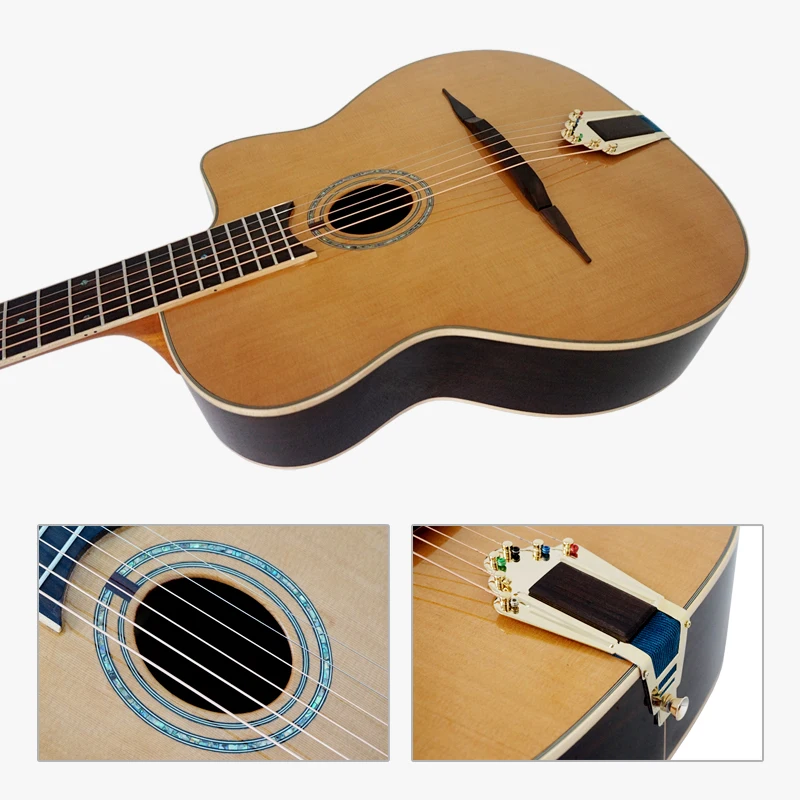 Aiersi брендовый Чехол для гитары с овальным отверстием Petit Bouche Solid Cedar Top Django Jazz Gypsy|free