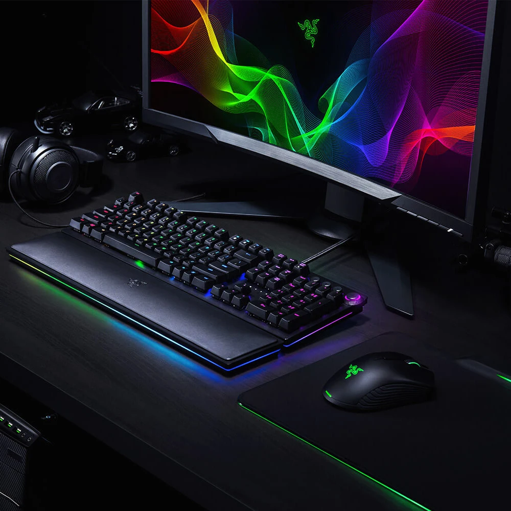 Razer Huntsman Elite Проводная игровая клавиатура Механическая игровая клавиатура RGB подсветка Тактильные переключатели эргономичный дизайн для ПК