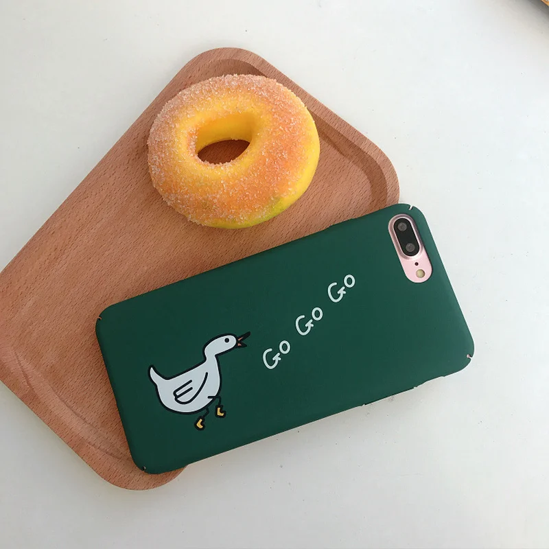 Мультяшная Милая курица чехол для iPhone X 6 XS 6S 7 8 XR MAX Матовый Жесткий Plus задняя