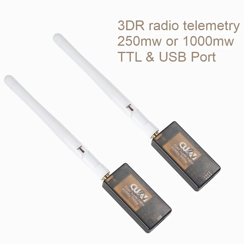 CUAV 3D радиотелеметрия 915 МГц 250 мВт 433 1000 данные Телеметрия TTL и USB порт для Pix