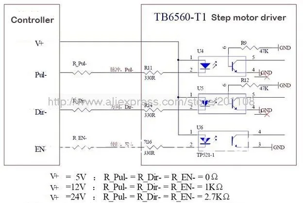 5 шт. A21A ЧПУ Одноместный 1 Ось 3.5A TB6560 Драйвер шагового двигателя Бесплатная
