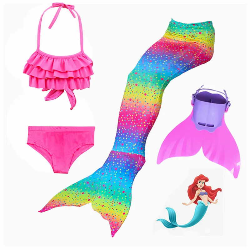 2018 хит! Детский Костюм Русалки с моноластами для девочек костюм косплея