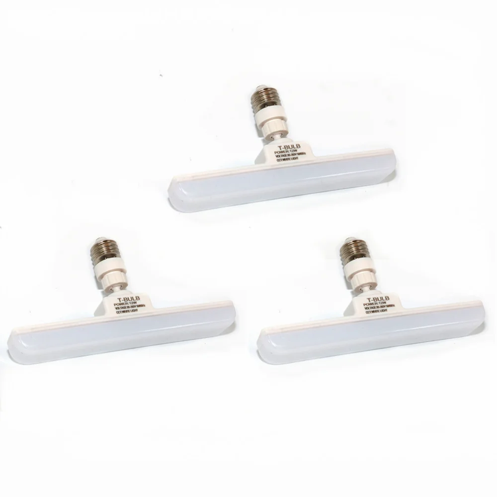 3 bulbs packed T-лампа 1100LM E27 универсальная лампа держатель AC85-265V 2835 Светодиодный лампы высокого качества энергосберегающие лампы внутреннего света освещение для складских помещений - Испускаемый цвет: 3 bulbs packed