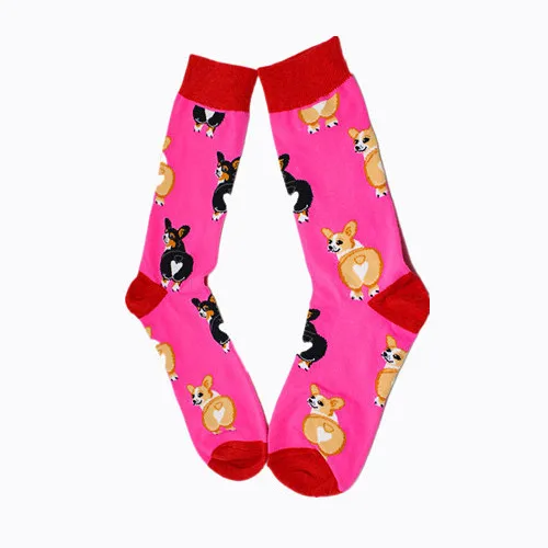 New Fashion Corgi Swan Elk Animal Crew Socks Cute Funny Christmas Long Skate Socks For Large Size Men