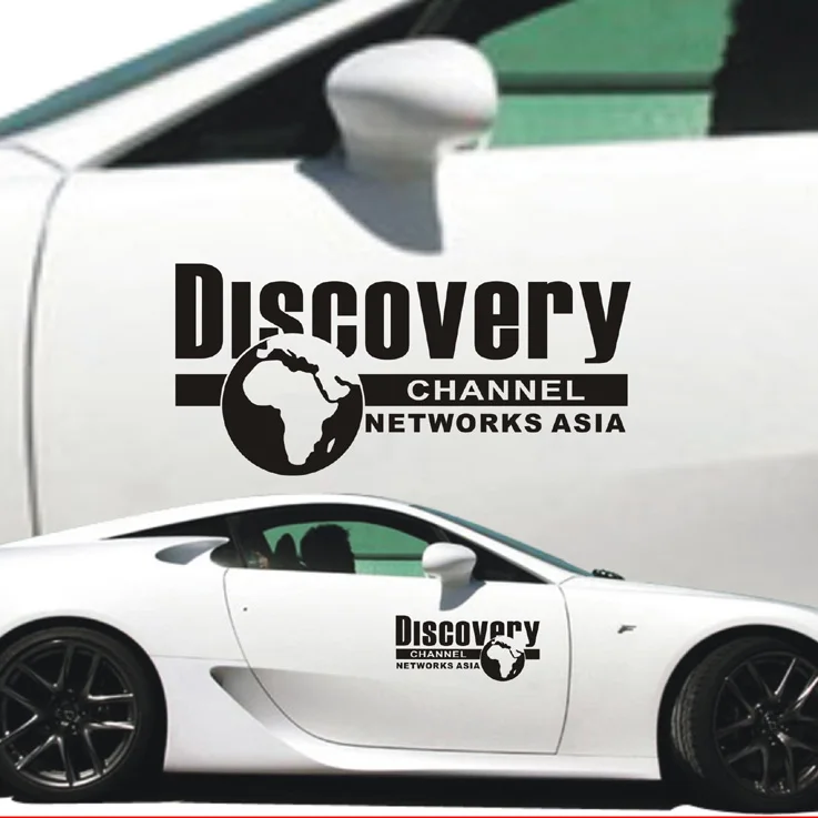 

Funny Car Stickers Discovery Channel Networks Asia Creative Decals For Doors Waterproof Auto Tuning Styling Duad Door SUV Tuning