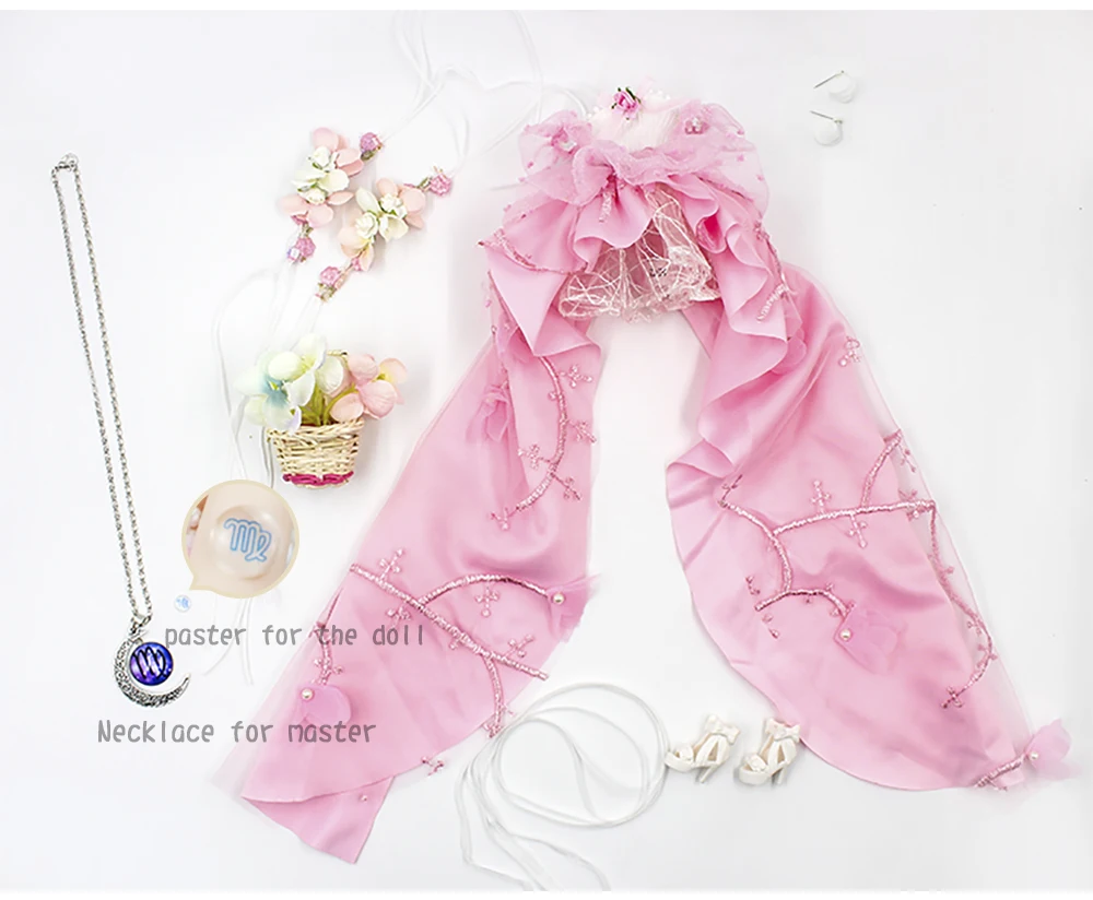Fortune Days MMGirl 12 Созвездие Девы как 1/6 bjd 30 см розовое платье корзина для цветов 14