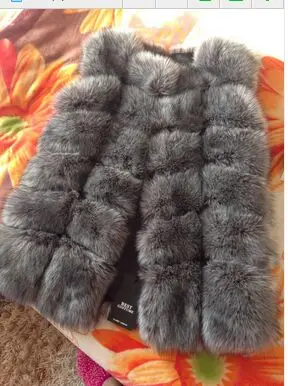 Высококачественный меховой жилет пальто роскошное теплое Женское из