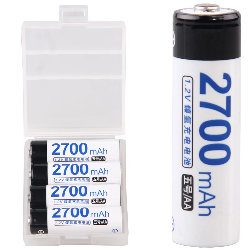 Самая низкая цена 15 шт АА батареи 1 2 v перезаряжаемые 2700 mAh nimh батарея для