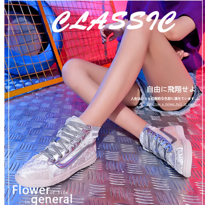 2019 г. весенне-осенняя женская обувь из бархата золотистого цвета Повседневная