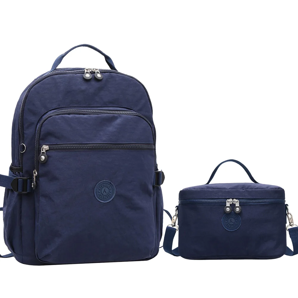 Combination blue Женские нейлоновые рюкзаки, повседневный рюкзак для девушек, вместительная школьная сумка для девочек-подростков, дорожная сумка, Mochila Bolsa mujer - Цвет: Combination blue