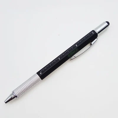 Black 1 шт. инструмент шариковые канцелярские принадлежности для творчества Ручка отвертка линейка спиртовой уровень шариковая ручка многофункциональная Canetas офисный рекламный подарок - Цвет: Black