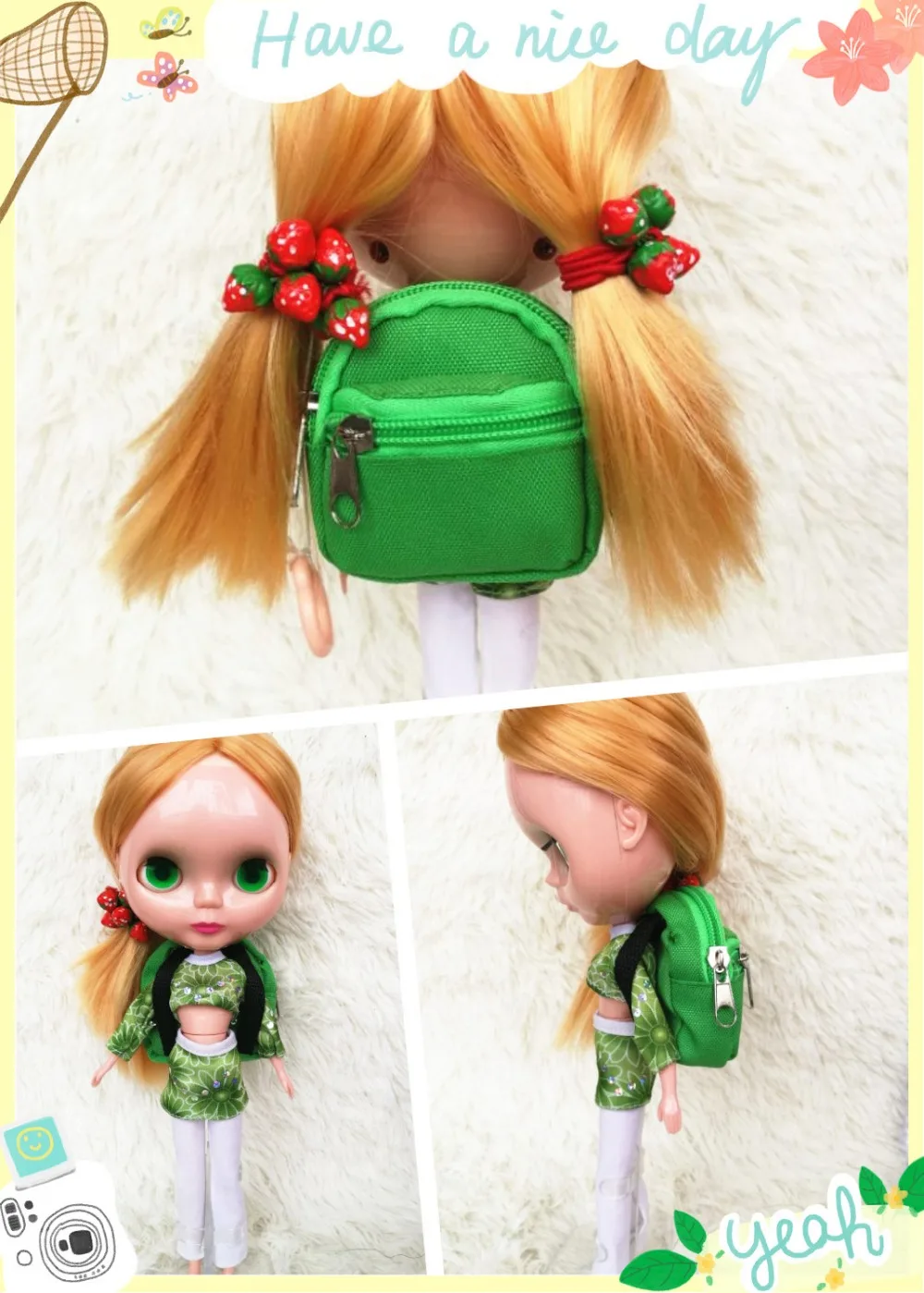 1/6 модный рюкзак для куклы аксессуары рюкзак для куклы blyth сумка для куклы BJD 1/6 аксессуары для куклы Барби