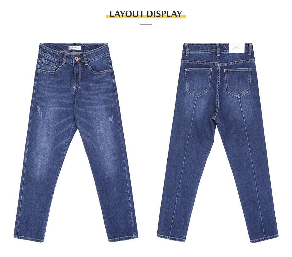 LEIJIJEANS, Новинка осени, винтажный стиль, отбеливатель размера плюс XL, хлопковые джинсы, средняя талия, деним, темно-синие, свободные, гарем, джинсы для женщин 7290