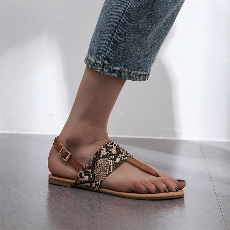 Женские туфли на плоской подошве FEDONAS Классические сандалии из микрофибры с