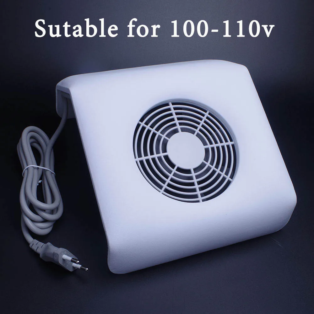 White 110v Одежда высшего качества 220 В/110 В ногтей Вентилятор Книги по искусству всасывания пыли коллектор Маникюр Подача акриловые УФ гель машина ногтей пыли коллектор - Цвет: White 110v