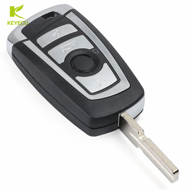 KEYECU 4 Button EWS Modified Flip Remote Key 315MHZ /433MHZ With 7935AA ID44 Chip HU58 for BMW 3 5 7 8 X3 X5 Z3 Z4 Series LX8FZV |