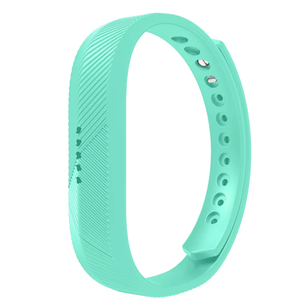 Mint green Мягкий силиконовый ремешок на запястье для Fitbit Flex 2 спортивный умный Браслет сменный Браслет S трекер активности аксессуары - Цвет: Mint green