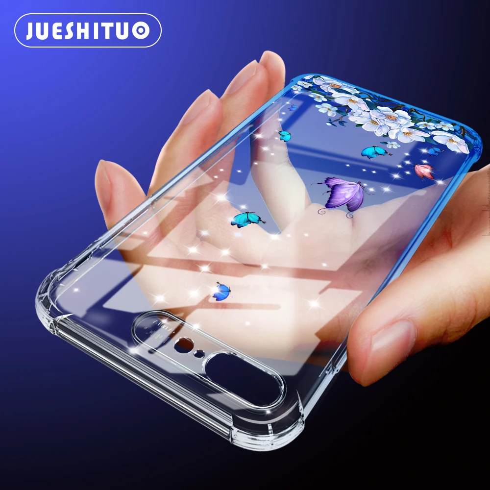 JUESHITUO Phone Case For iPhone X XR XS Max 8 7 6 6s Plus Cute Cartoon Cover Colorful Gradient Patterned Cases |