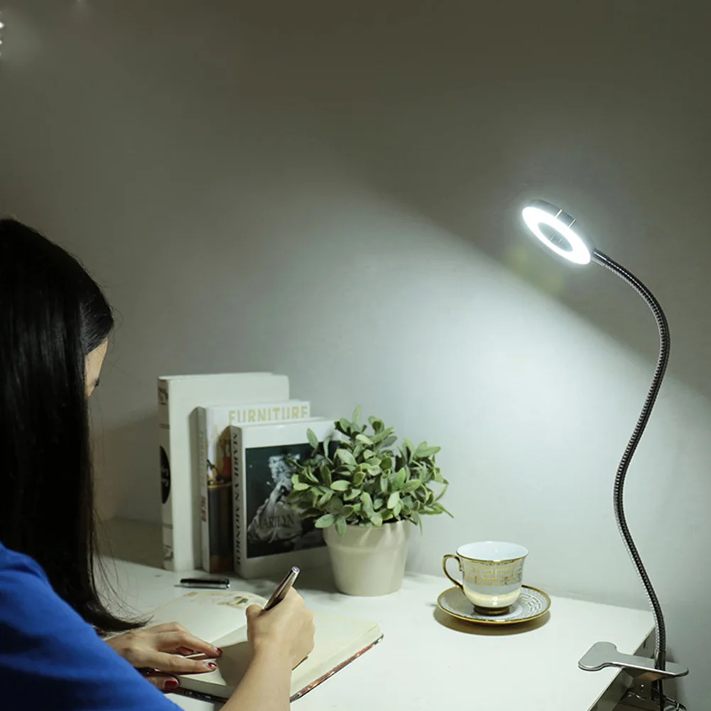 12 Вт офиса Диммируемый клип на изучении USB защита глаз Led Настольная лампа Гибкая