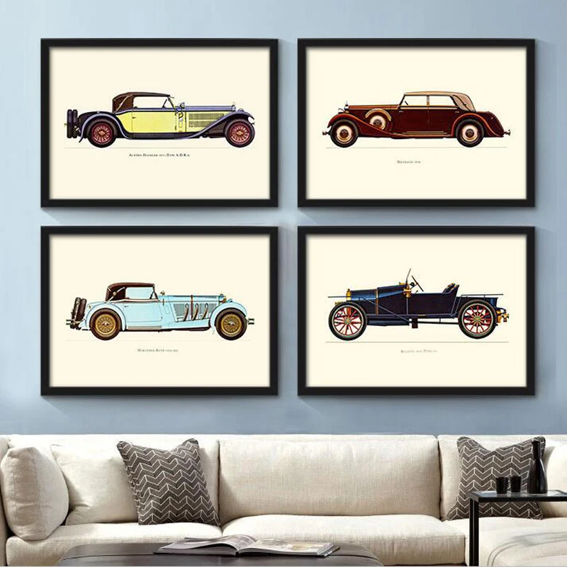 Картина на холсте в американском стиле для домашнего декора классические