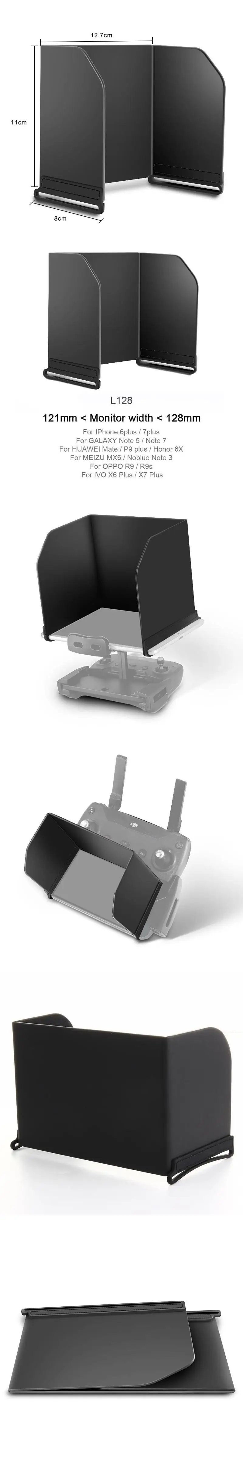 L128 Sunshade Hood Controller Monitor For DJI Mavic Pro Osmo DJI Phantom 4/3 Remote Control Sun Hood For Iphone 6/7/8 plus